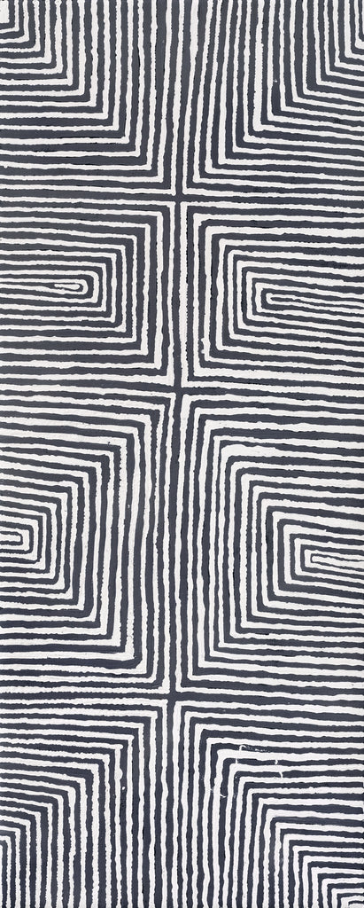 Aboriginal Artwork by Letisha Napanangka Marshall, Ngapa Jukurrpa (Water Dreaming) - Puyurru, 152x61cm