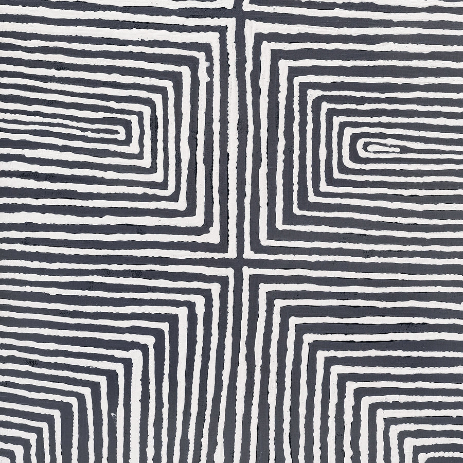 Aboriginal Artwork by Letisha Napanangka Marshall, Ngapa Jukurrpa (Water Dreaming) - Puyurru, 152x61cm