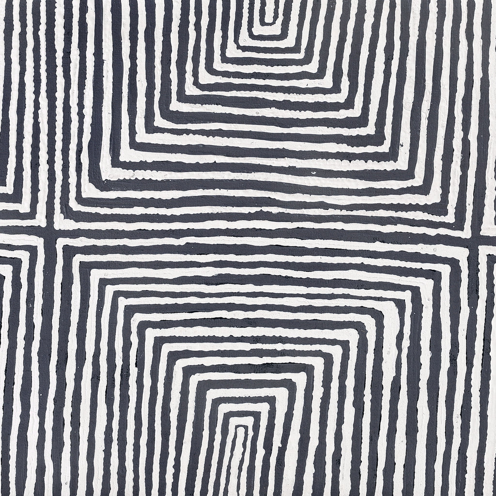 Aboriginal Artwork by Letisha Napanangka Marshall, Ngapa Jukurrpa (Water Dreaming) - Puyurru, 152x61cm