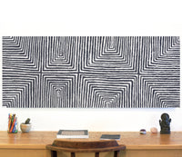 Aboriginal Artwork by Letisha Napanangka Marshall, Ngapa Jukurrpa (Water Dreaming) - Puyurru, 152x61cm