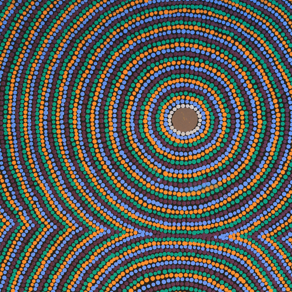 Aboriginal Artwork by Letisha Napanangka Marshall, Warlukurlangu Jukurrpa (Fire country Dreaming), 61x46cm