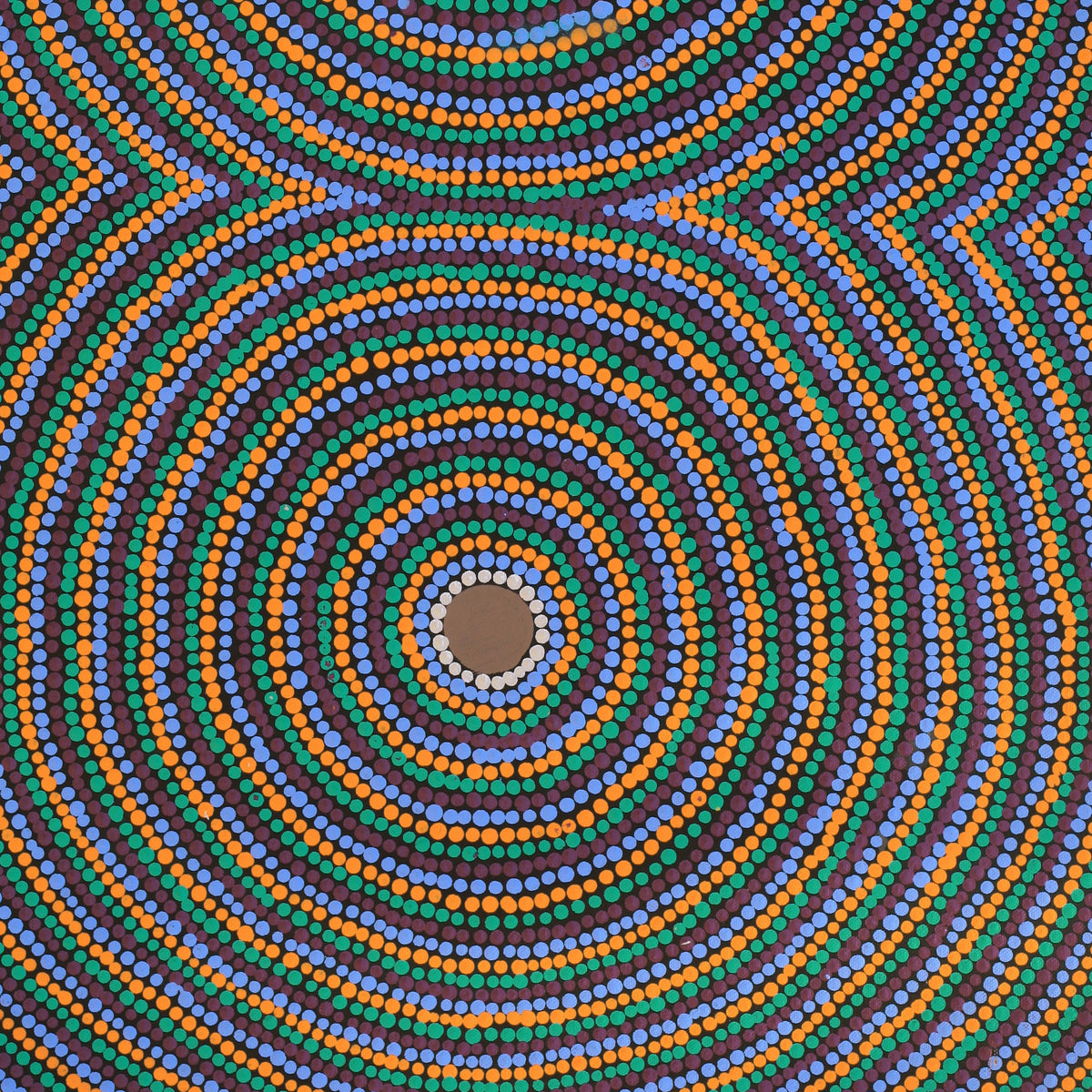 Aboriginal Art by Letisha Napanangka Marshall, Warlukurlangu Jukurrpa (Fire country Dreaming), 61x46cm - ART ARK®