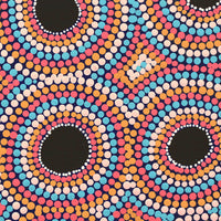 Aboriginal Artwork by Letisha Napanangka Marshall, Ngapa Jukurrpa (Water Dreaming) - Puyurru, 30x30cm