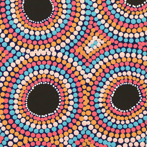 Aboriginal Artwork by Letisha Napanangka Marshall, Ngapa Jukurrpa (Water Dreaming) - Puyurru, 30x30cm - ART ARK®