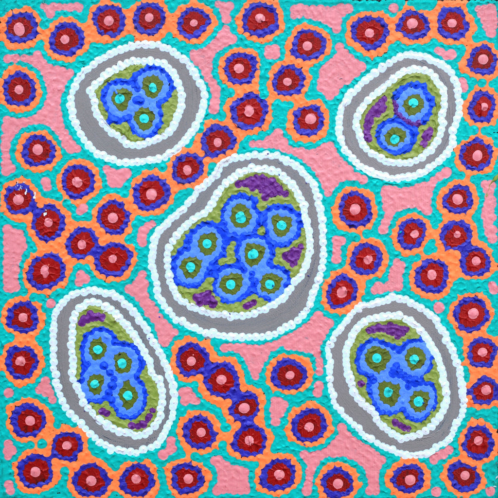 Aboriginal Art by Letitia Nungarrayi Bartlett, Winparrku - Mt Webb Dreaming, 30x30cm - ART ARK®