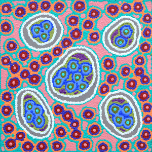 Aboriginal Artwork by Letitia Nungarrayi Bartlett, Winparrku - Mt Webb Dreaming, 30x30cm - ART ARK®