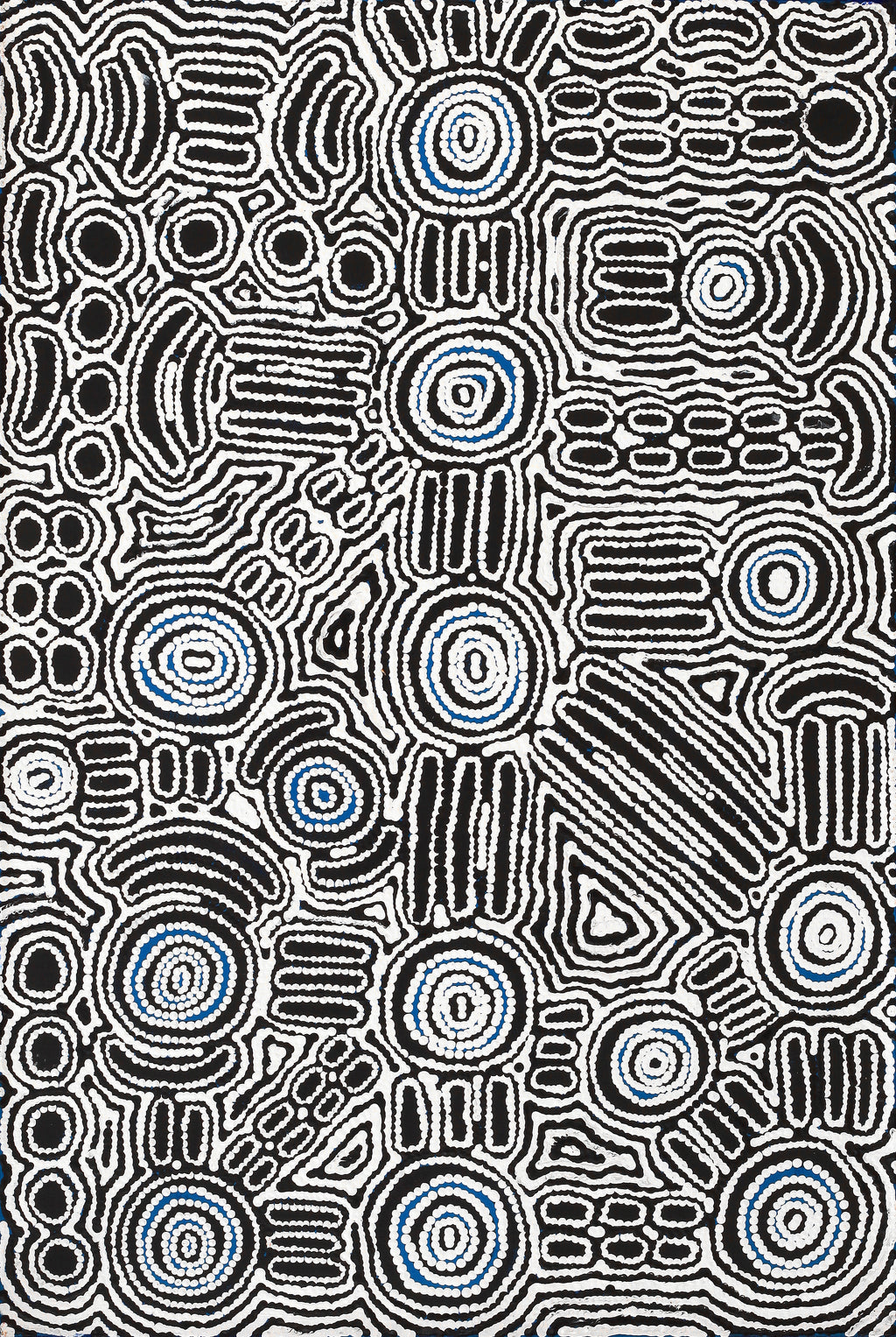 Aboriginal Artwork by Letoya Nakamarra Curtis, Yarla Jukurrpa (Bush Potato Dreaming) - Cockatoo Creek, 91x61cm