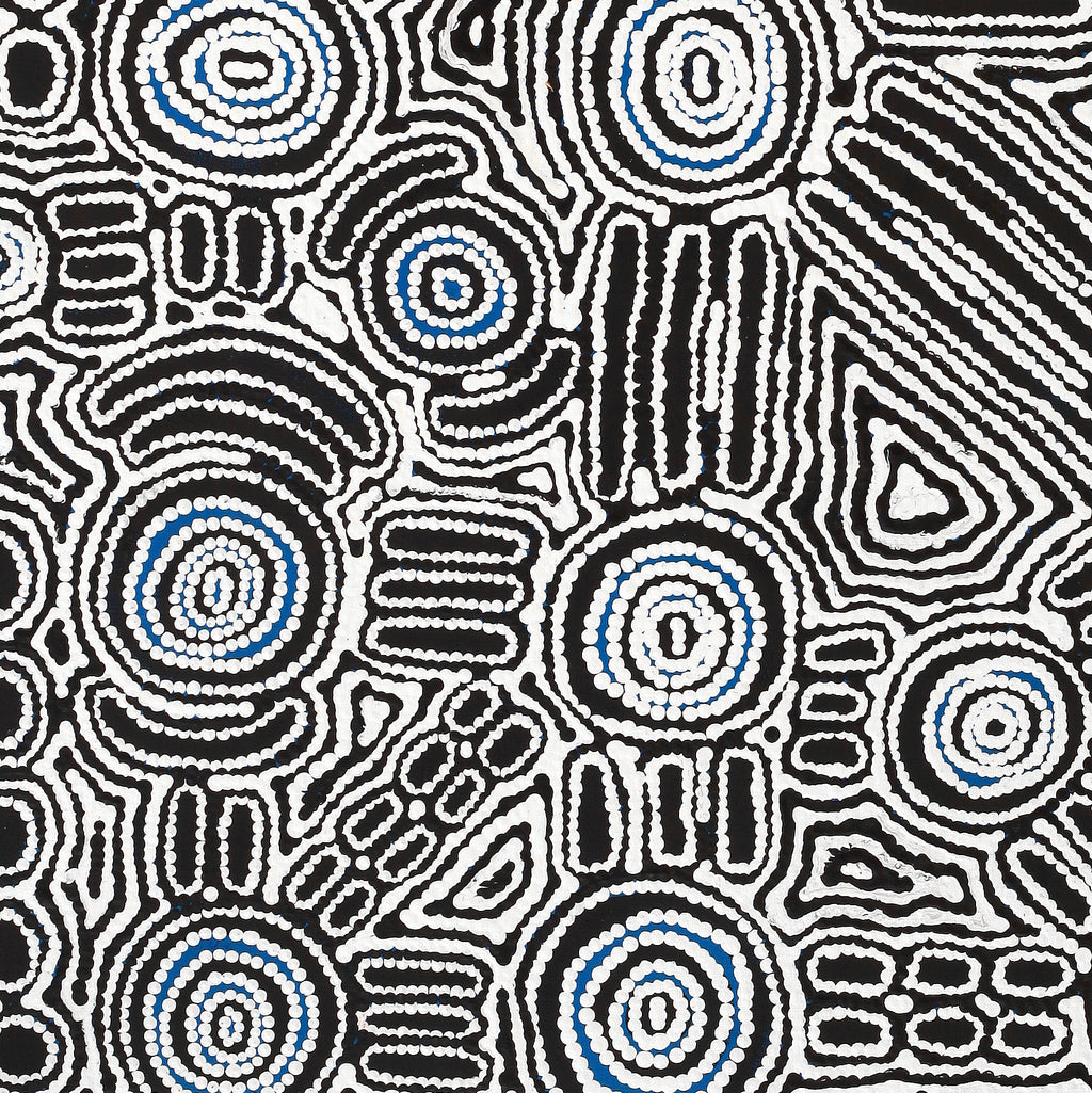 Aboriginal Artwork by Letoya Nakamarra Curtis, Yarla Jukurrpa (Bush Potato Dreaming) - Cockatoo Creek, 91x61cm