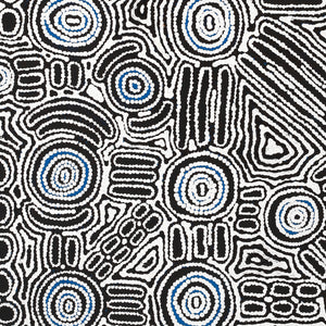 Aboriginal Art by Letoya Nakamarra Curtis, Yarla Jukurrpa (Bush Potato Dreaming) - Cockatoo Creek, 91x61cm - ART ARK®