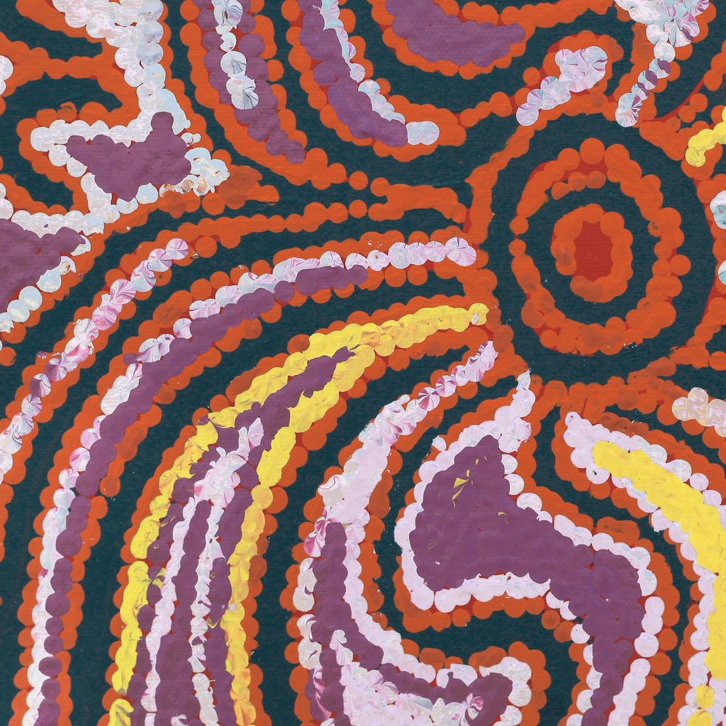 Aboriginal Artwork by Liddy Napanangka Walker, Wakirlpirri Jukurrpa (Dogwood Tree Dreaming), 30.5x30.5cm - ART ARK®