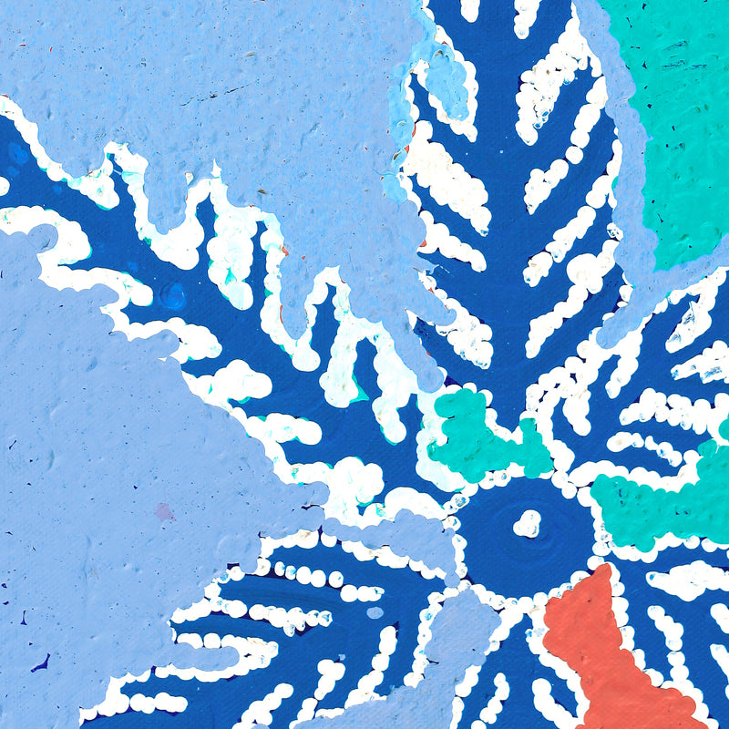 Aboriginal Artwork by Liddy Napanangka Walker, Wakirlpirri Jukurrpa (Dogwood Tree Dreaming), 30.5x30.5cm