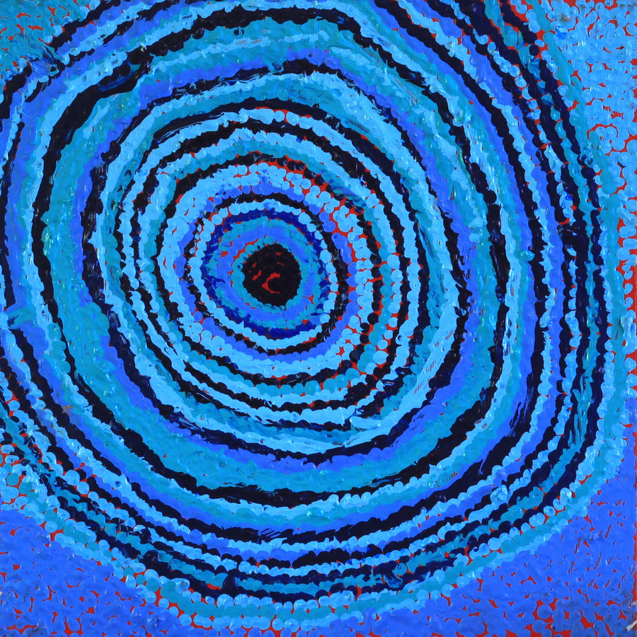 Aboriginal Artwork by Liddy Napanangka Walker, Pirlarla Jukurrpa 30x30cm