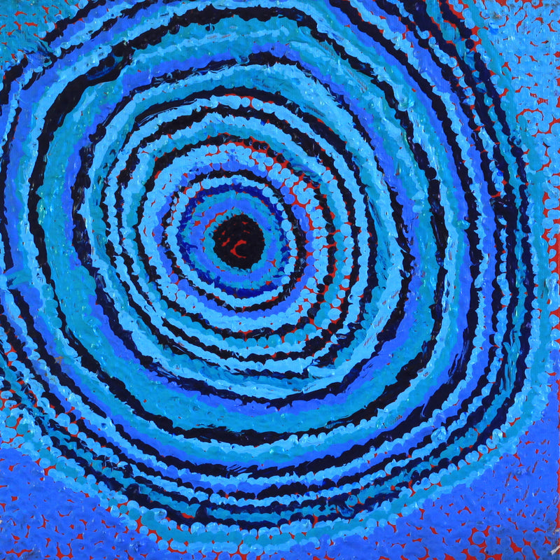 Aboriginal Artwork by Liddy Napanangka Walker, Pirlarla Jukurrpa 30x30cm