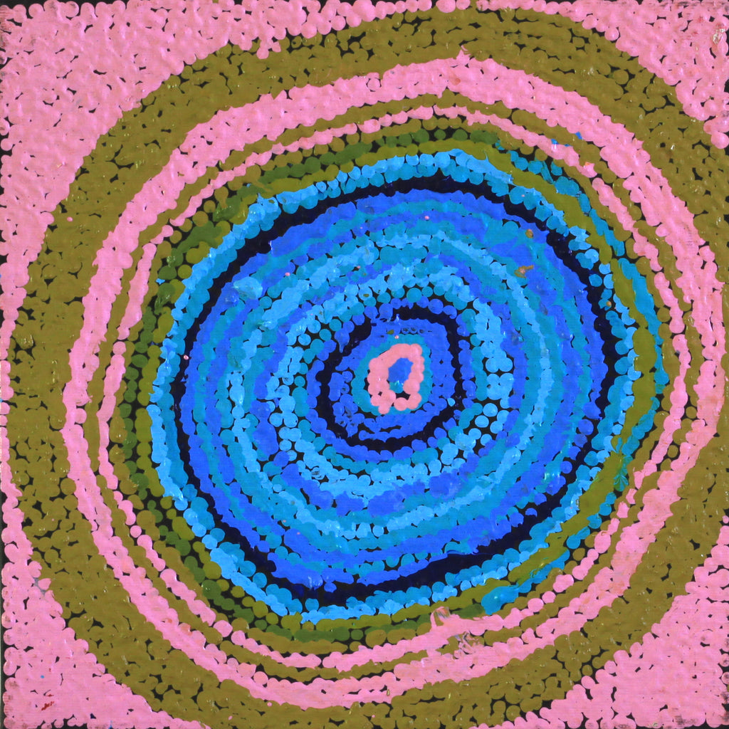 Aboriginal Artwork by Liddy Napanangka Walker, Pirlarla Jukurrpa 30x30cm