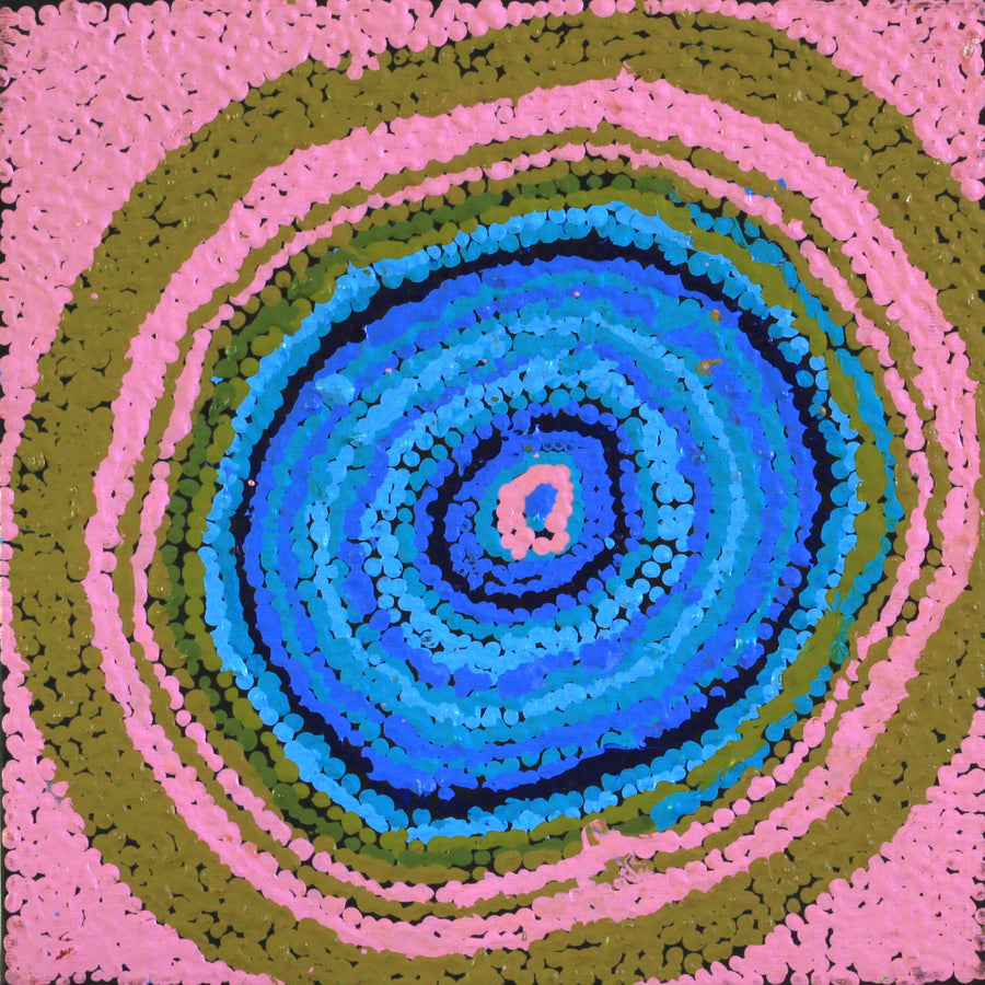 Aboriginal Artwork by Liddy Napanangka Walker, Pirlarla Jukurrpa 30x30cm