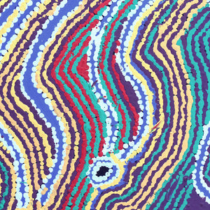 Aboriginal Artwork by Liddy Napanangka Walker, Wakirlpirri Jukurrpa (Dogwood Tree Dreaming), 46x46cm - ART ARK®