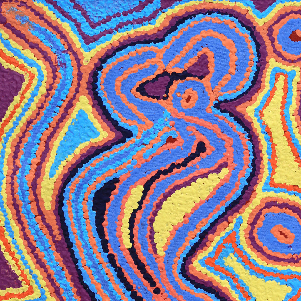Aboriginal Artwork by Liddy Napanangka Walker, Wakirlpirri Jukurrpa (Dogwood Tree Dreaming), 61x46cm