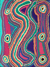 Aboriginal Artwork by Liddy Napanangka Walker, Wakirlpirri Jukurrpa (Dogwood Tree Dreaming), 61x46cm