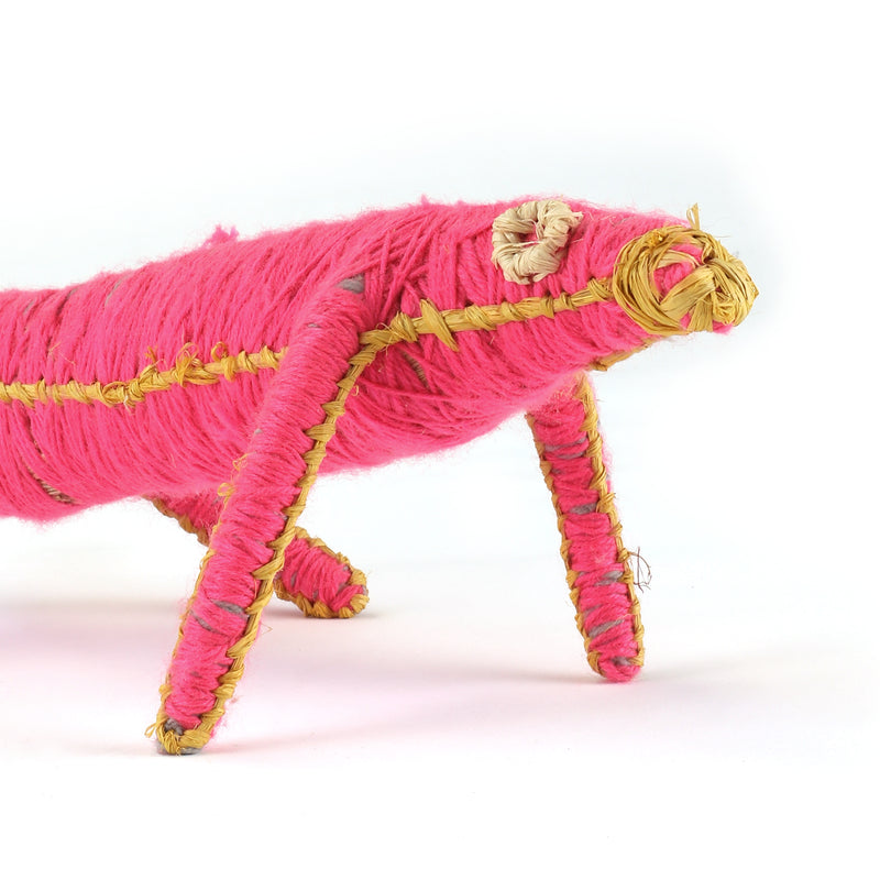 Aboriginal Artwork by Lillian Golding - Tinka (lizard) Tjanpi Sculpture