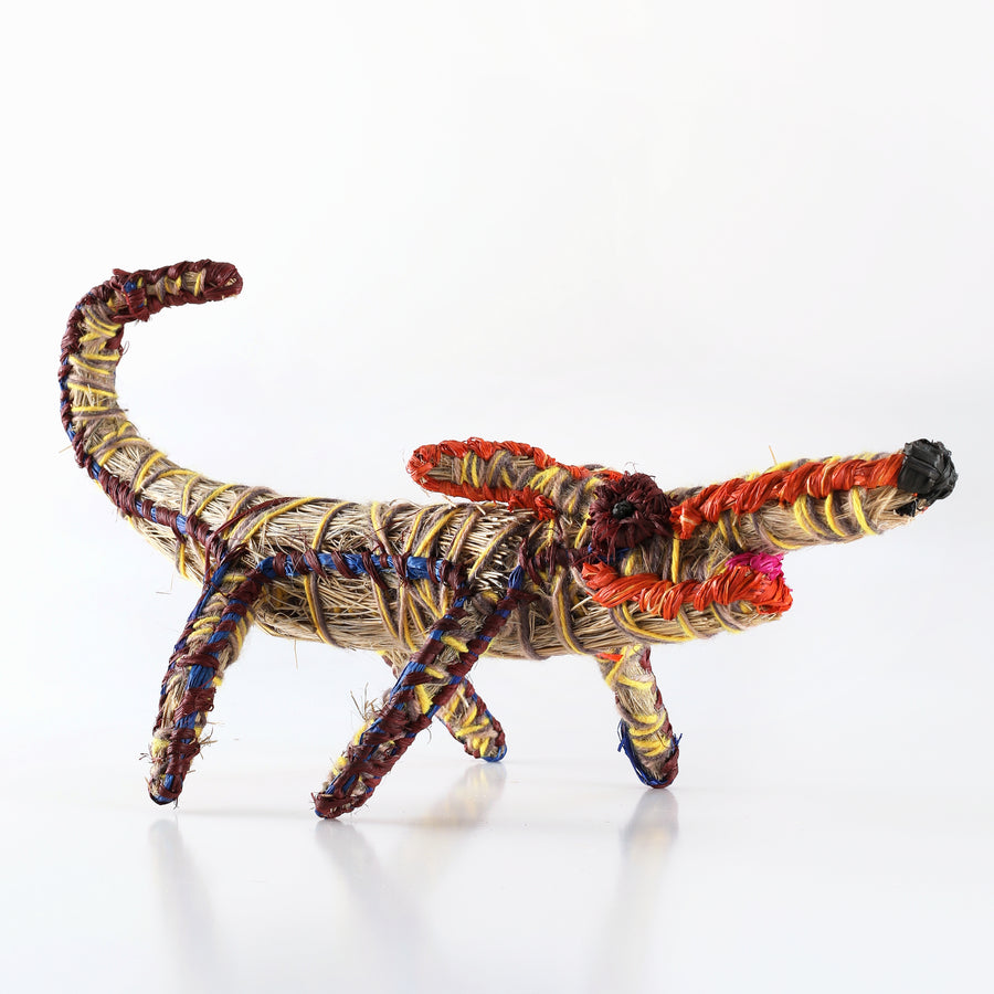 Aboriginal Artwork by Lillian Wilton - Papa(dog) Tjanpi Sculpture