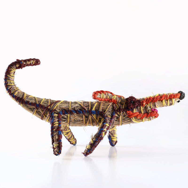 Aboriginal Artwork by Lillian Wilton - Papa(dog) Tjanpi Sculpture