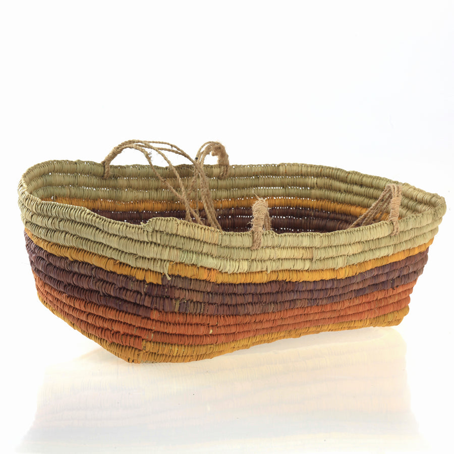 Aboriginal Artwork by Linda Dhapara Garmu, Gapuwiyak - Woven Basket