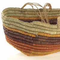 Aboriginal Artwork by Linda Dhapara Garmu, Gapuwiyak - Woven Basket