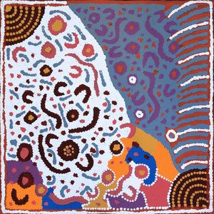 Aboriginal Artwork by Linda Napaljarri James, Marapinti Jukurrpa, 30x30cm - ART ARK®