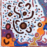 Aboriginal Artwork by Linda Napaljarri James, Marapinti Jukurrpa, 30x30cm