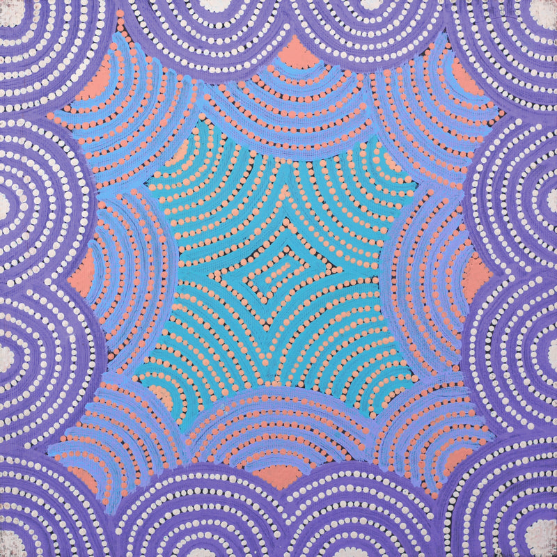 Aboriginal Artwork by Linda Napaljarri James, Marapinti Jukurrpa, 30x30cm