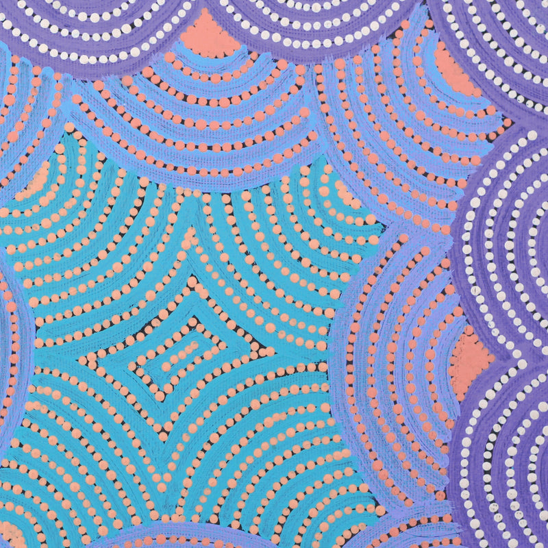 Aboriginal Artwork by Linda Napaljarri James, Marapinti Jukurrpa, 30x30cm