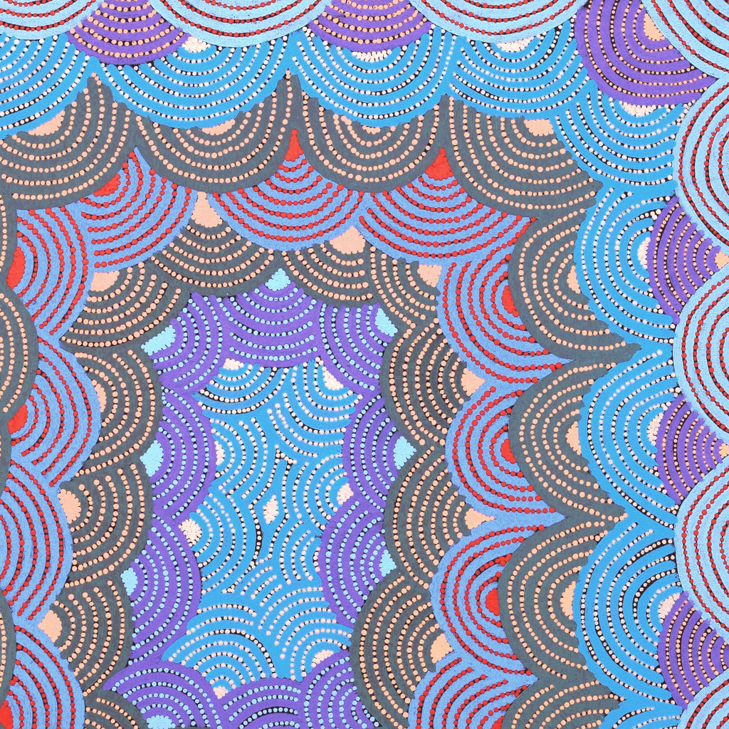 Aboriginal Artwork by Linda Napaljarri James, Marapinti Jukurrpa, 91x76cm