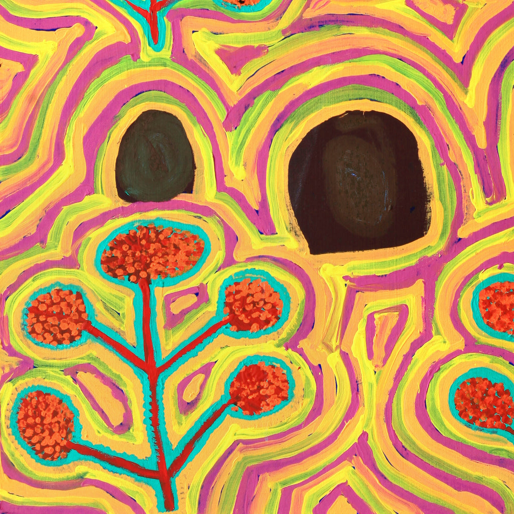 Aboriginal Artwork by Linda Ngitjanka, Untitled, 121x84cm - ART ARK®