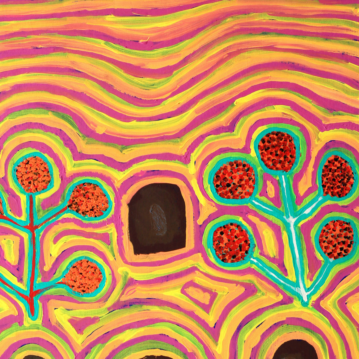 Aboriginal Artwork by Linda Ngitjanka, Untitled, 121x84cm