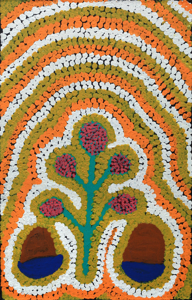 Aboriginal Artwork by Linda Ngitjanka, Alkipi Country, 96x61cm