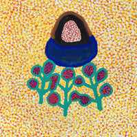 Aboriginal Artwork by Linda Ngitjanka, Grevillea & Puli, 122x71cm