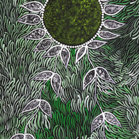 Aboriginal Artwork by Lindy Nangala Tilmouth Presco, Bush Tucker, 76x30cm