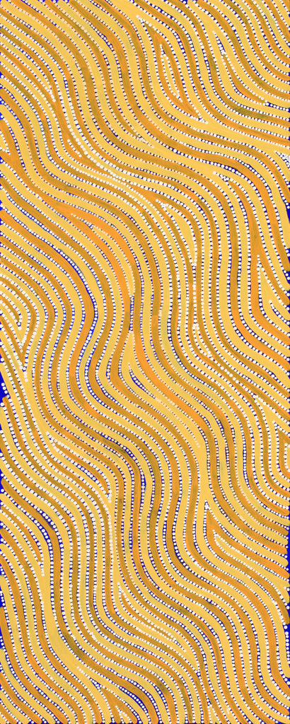 Aboriginal Artwork by Lisa Multa, Tali at Kungkayunti, 100x40cm