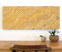 Aboriginal Art by Lisa Multa, Tali at Kungkayunti, 100x40cm - ART ARK®