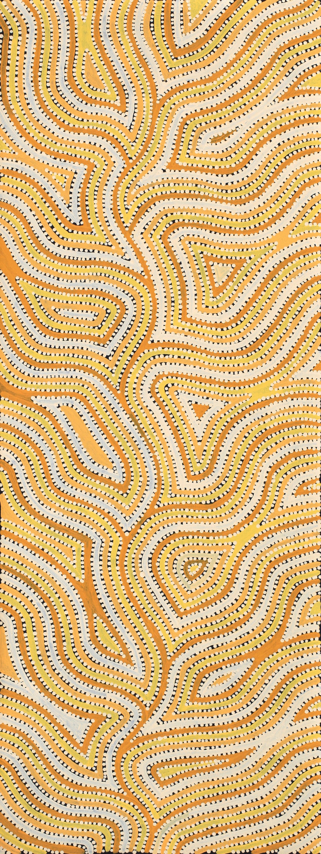 Aboriginal Artwork by Lisa Multa, Tali at Kungkayunti, 122x46cm