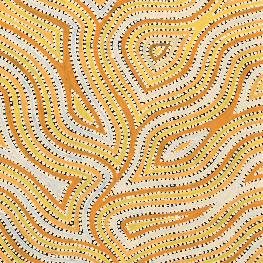 Aboriginal Artwork by Lisa Multa, Tali at Kungkayunti, 122x46cm