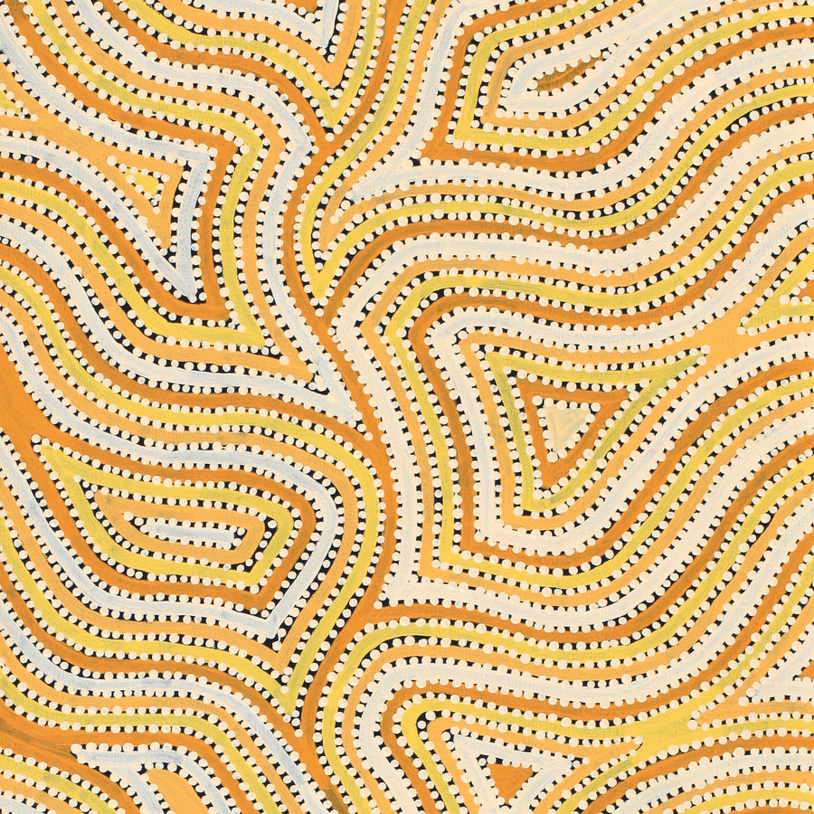 Aboriginal Artwork by Lisa Multa, Tali at Kungkayunti, 122x46cm