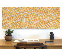 Aboriginal Artwork by Lisa Multa, Tali at Kungkayunti, 122x46cm