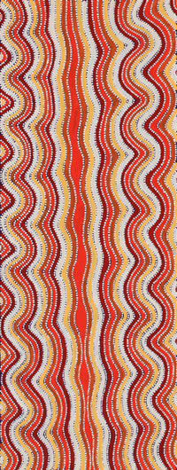 Aboriginal Artwork by Lisa Multa, Tali at Kungkayunti, 122x46cm