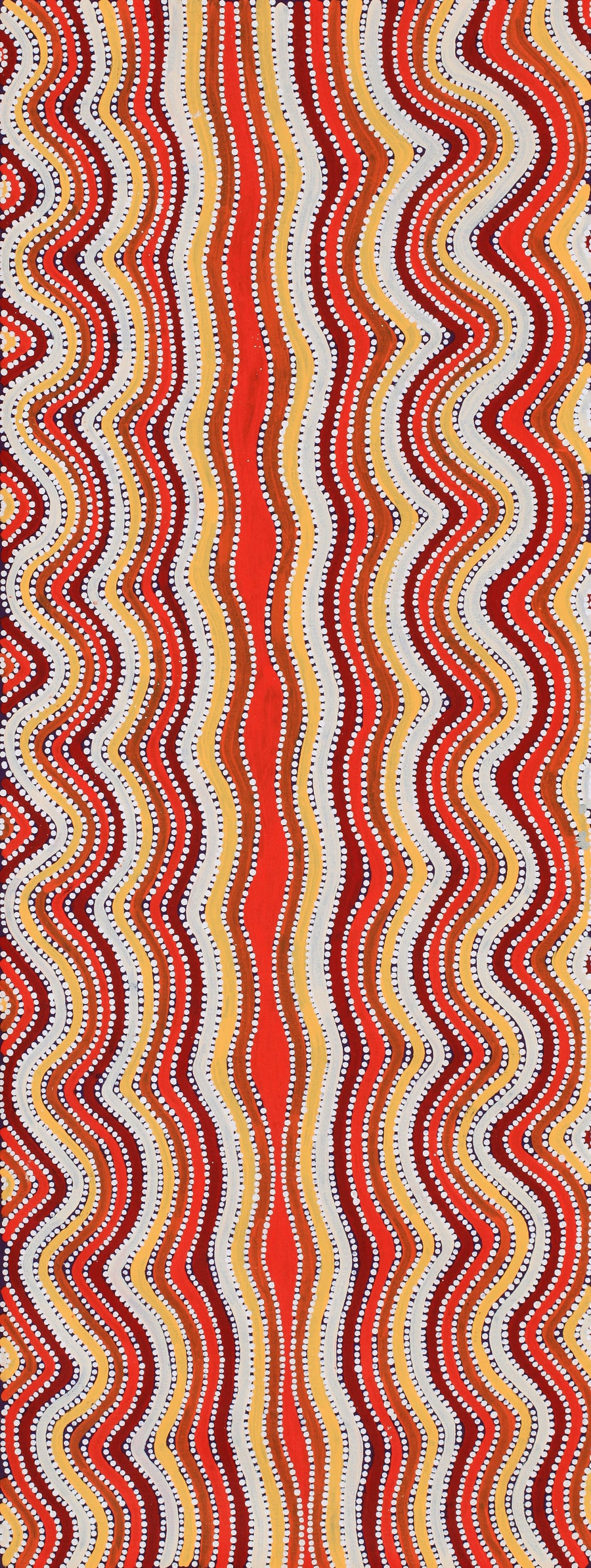 Aboriginal Artwork by Lisa Multa, Tali at Kungkayunti, 122x46cm