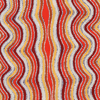Aboriginal Artwork by Lisa Multa, Tali at Kungkayunti, 122x46cm