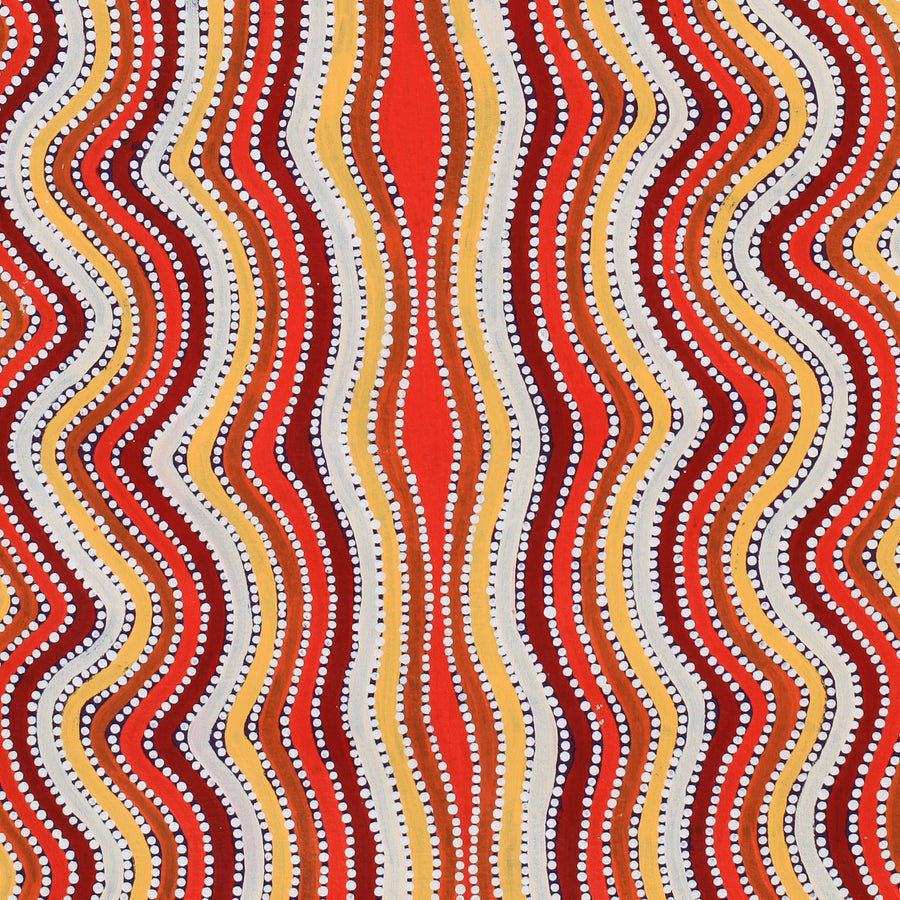 Aboriginal Artwork by Lisa Multa, Tali at Kungkayunti, 122x46cm