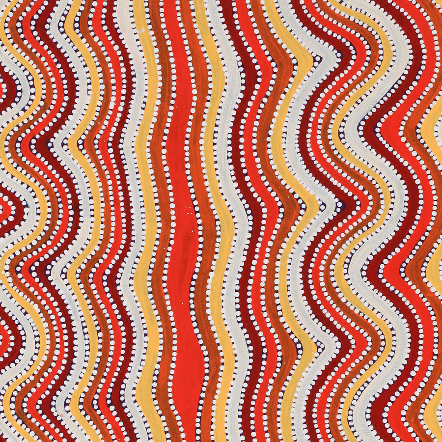 Aboriginal Artwork by Lisa Multa, Tali at Kungkayunti, 122x46cm