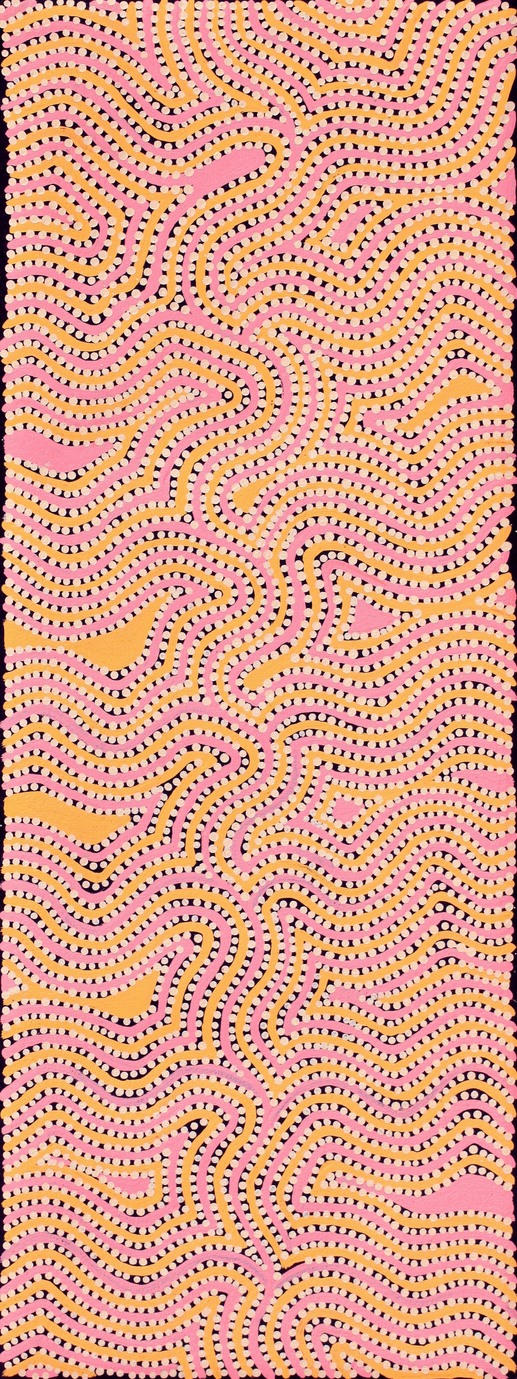 Aboriginal Artwork by Lisa Multa, Tali at Kungkayunti, 80x30cm