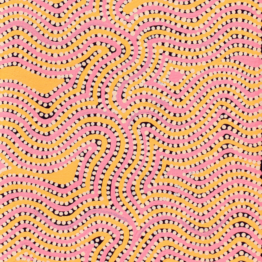 Aboriginal Artwork by Lisa Multa, Tali at Kungkayunti, 80x30cm